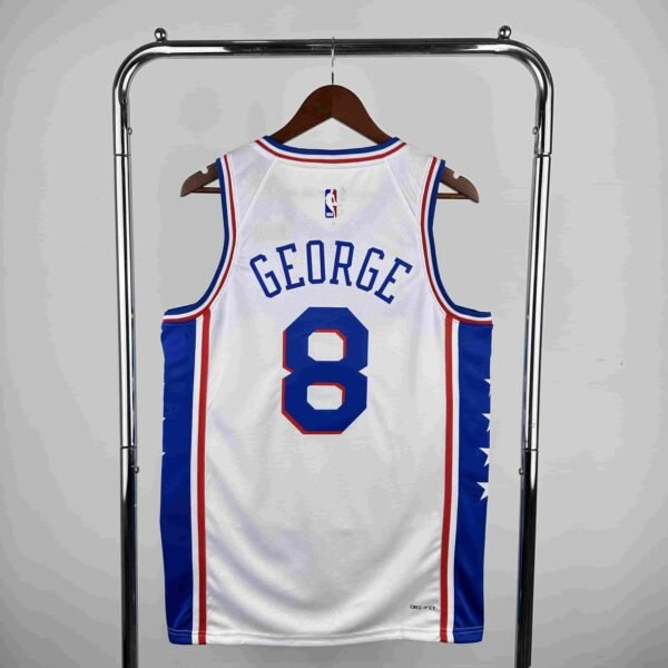 Season 23 76ers home white No. 8 George - Image 3