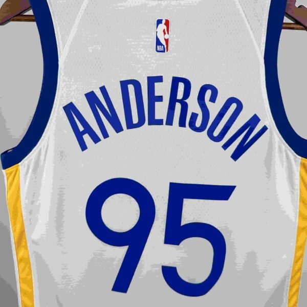 23rd season Warriors White No. 95 Anderson - Image 8