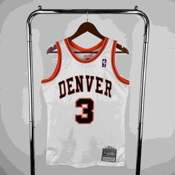 MN Hot Pressed Retro Jersey SW Nuggets 0607 Season ABA Retro Night No. 3 Iverson