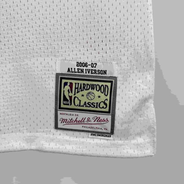 MN Hot Pressed Retro Jersey SW Nuggets 0607 Season ABA Retro Night No. 3 Iverson - Image 6